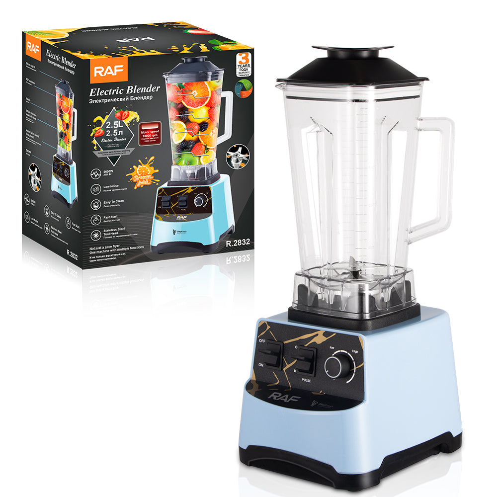 RAF R.2832 Ice Crusher Electric Smoothie Blender – 6 Blades, 2.5L Large Capacity, Multi-Purpose Kitchen Blender