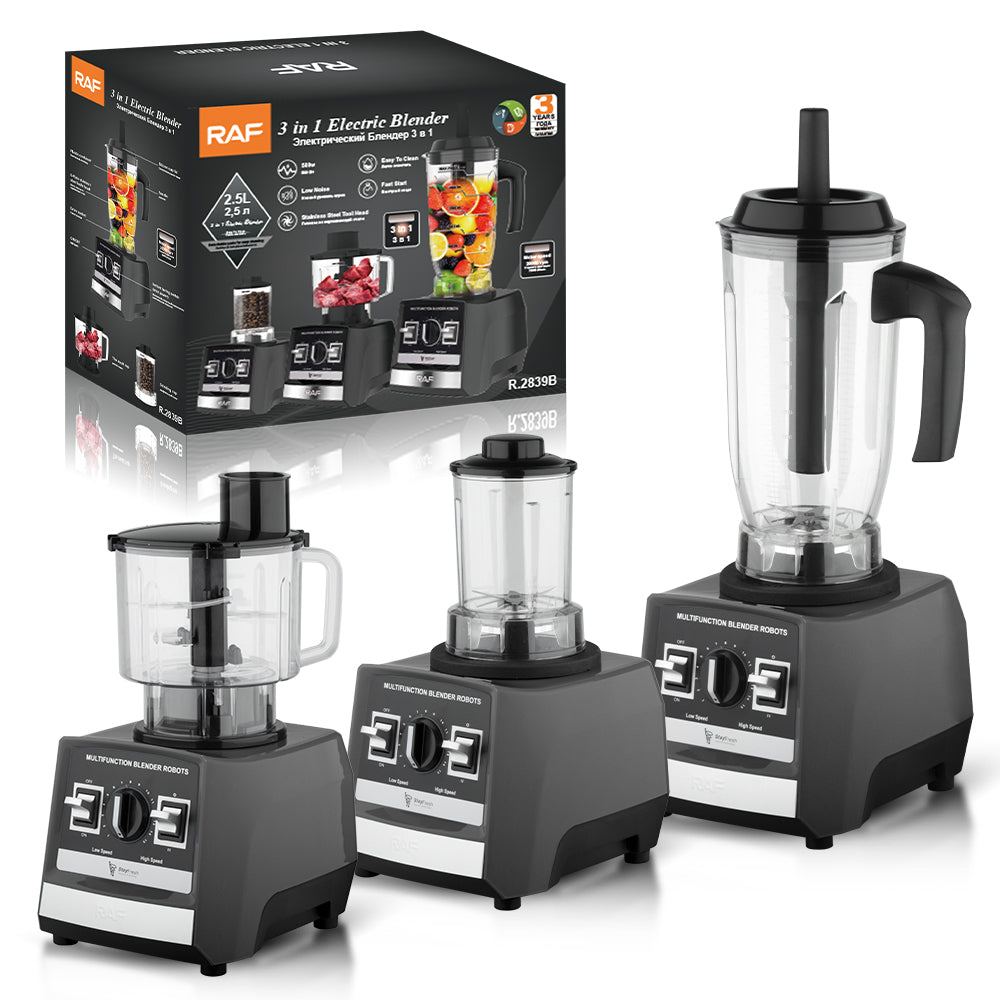 RAF R.2839 3-in-1 Juicer & Smoothie Maker – 600W, 2L Capacity, Vertical Screw Slow Juicer with Fast Pulping
