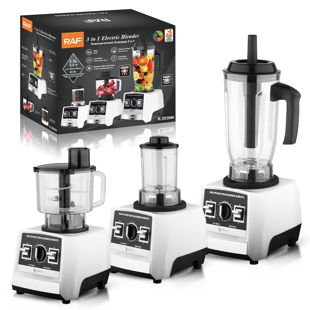 RAF R.2839 3-in-1 Juicer & Smoothie Maker – 600W, 2L Capacity, Vertical Screw Slow Juicer with Fast Pulping