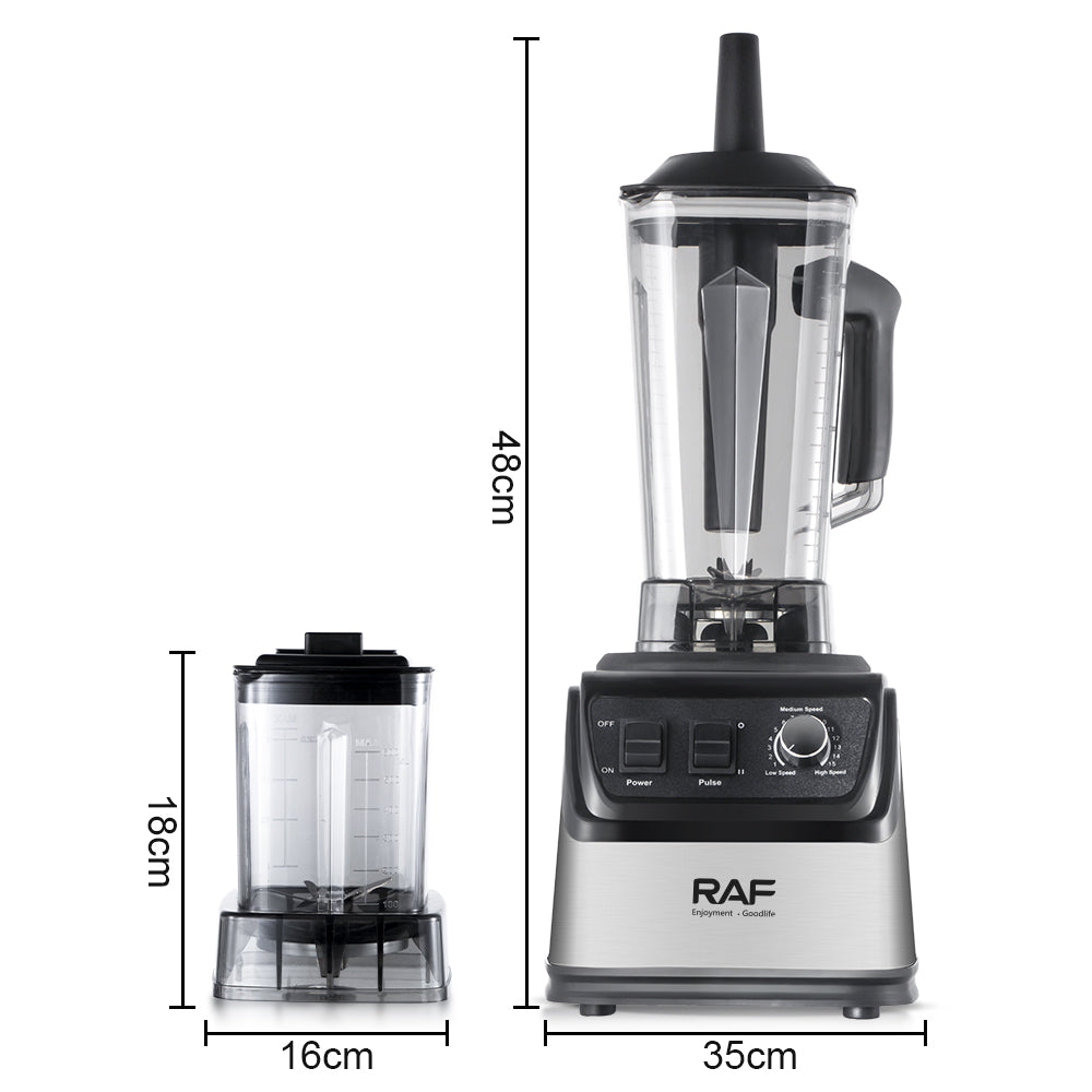 RAF R.2855 Electric Blender – 2600W, 6 Stainless Steel Blades, 4-Speed with Pulse Function & Fast Start