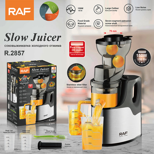 RAF R.2857 Fresh Juicer Extractor – 150W Motor, 1.5L Capacity, 3-Speed Centrifugal Juicer with Pulse Function