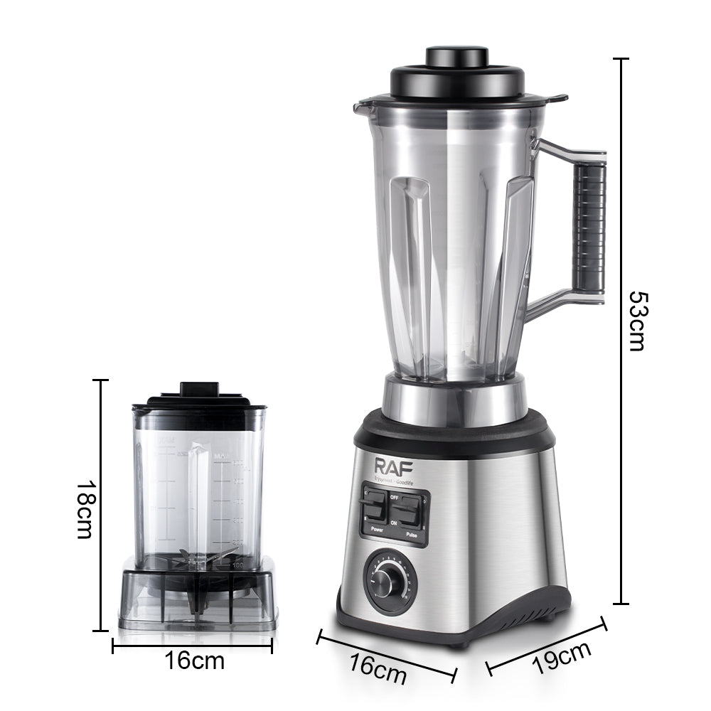 RAF R.2863 2600W 2-in-1 Electric Smoothie Blender & Grinder – 2L Double Cup, 6 Blades