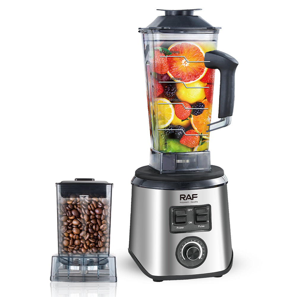RAF R.2863 2600W 2-in-1 Electric Smoothie Blender & Grinder – 2L Double Cup, 6 Blades
