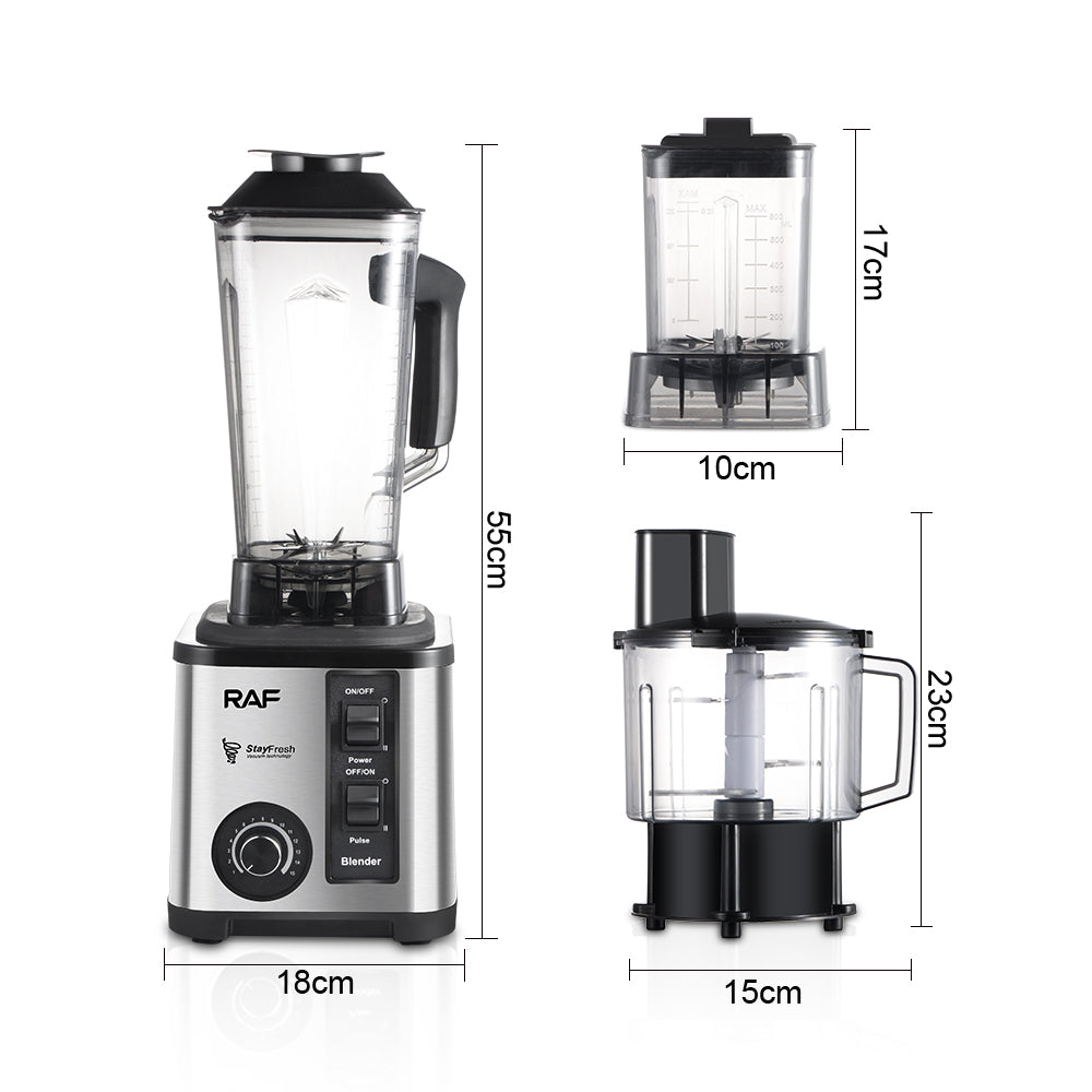 RAF R.2865 3-in-1 Blender Grinder & Food Processor – Smoothie Maker