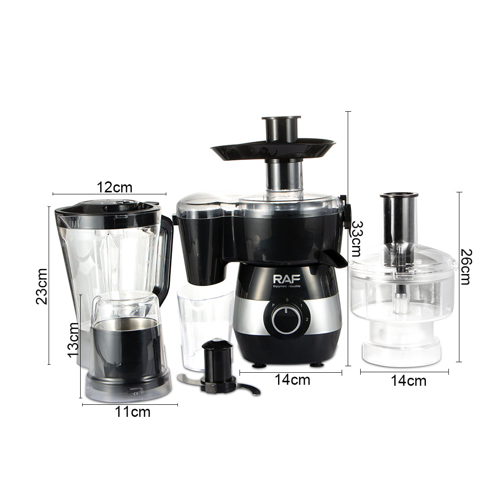 RAF 4-in-1 Blender Grinder Juicer Food Processor R.2869 – Multi-Function 220V