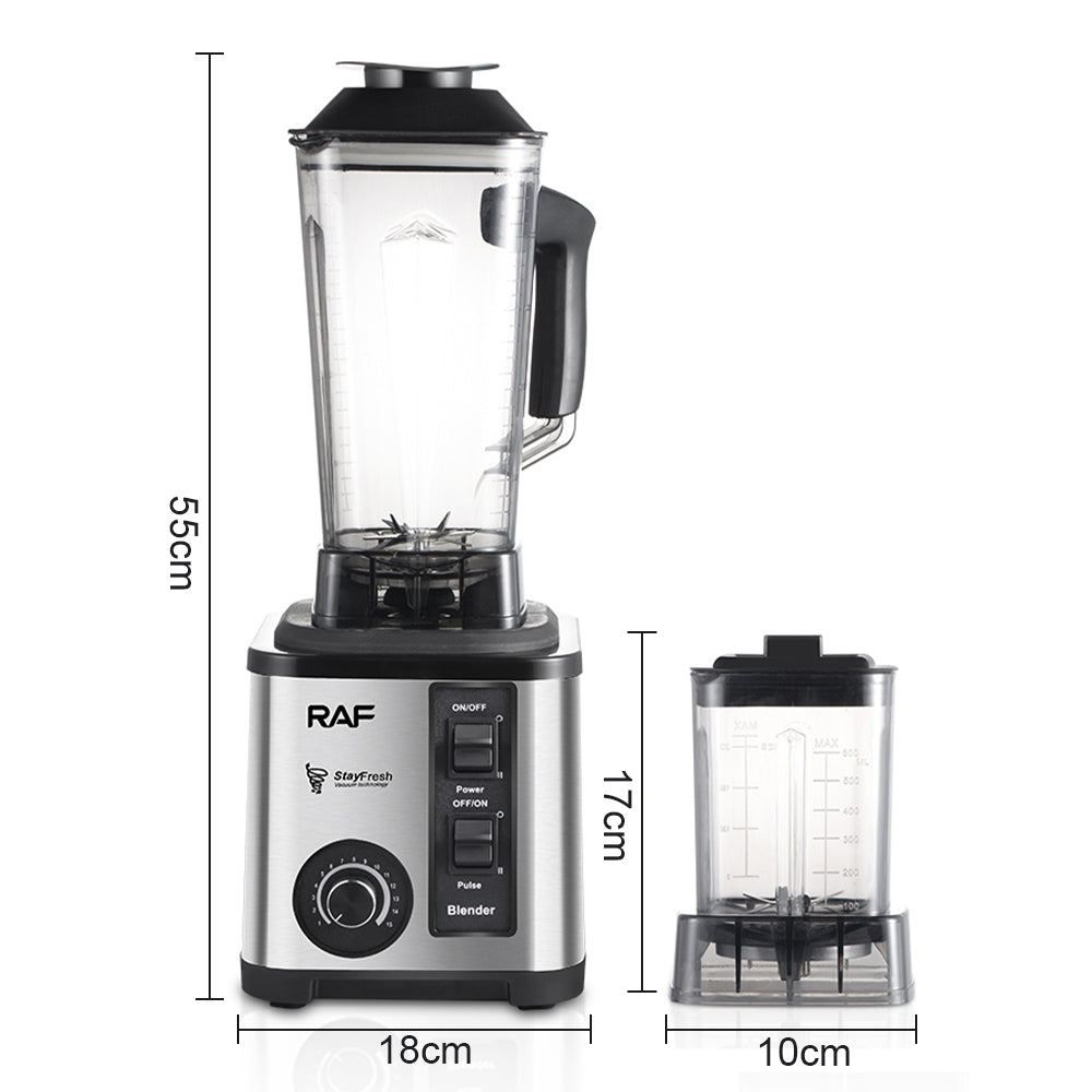 RAF 2-in-1 2600W Commercial Smoothie Blender & Juicer 3L – High Speed Heavy Duty. R.2879