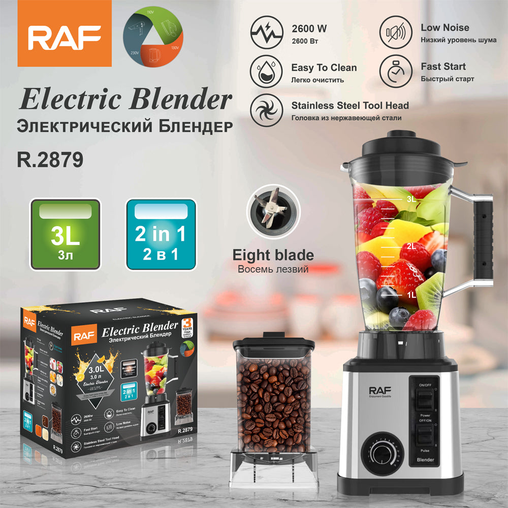 RAF 2-in-1 2600W Commercial Smoothie Blender & Juicer 3L – High Speed Heavy Duty. R.2879