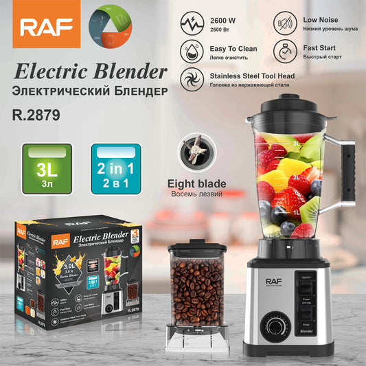 RAF 2-in-1 2600W Commercial Smoothie Blender & Juicer 3L – High Speed Heavy Duty. R.2879