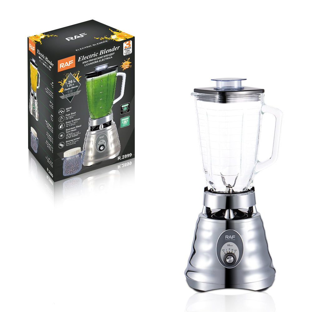 RAF Electric Blender R.2899 1000W Glass Jar with Grinder