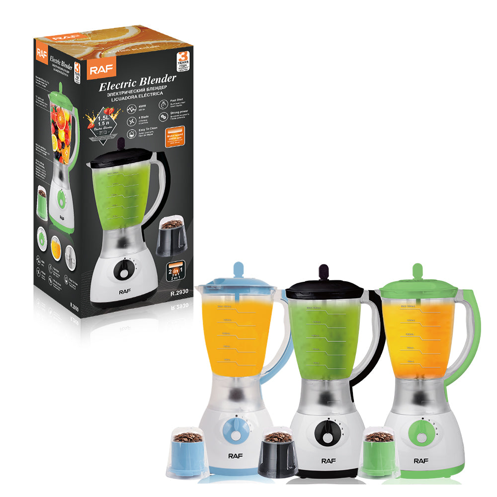 R.2930 1.5L Glass Blender Mixer & Grinder – 450W High-Speed Juicer