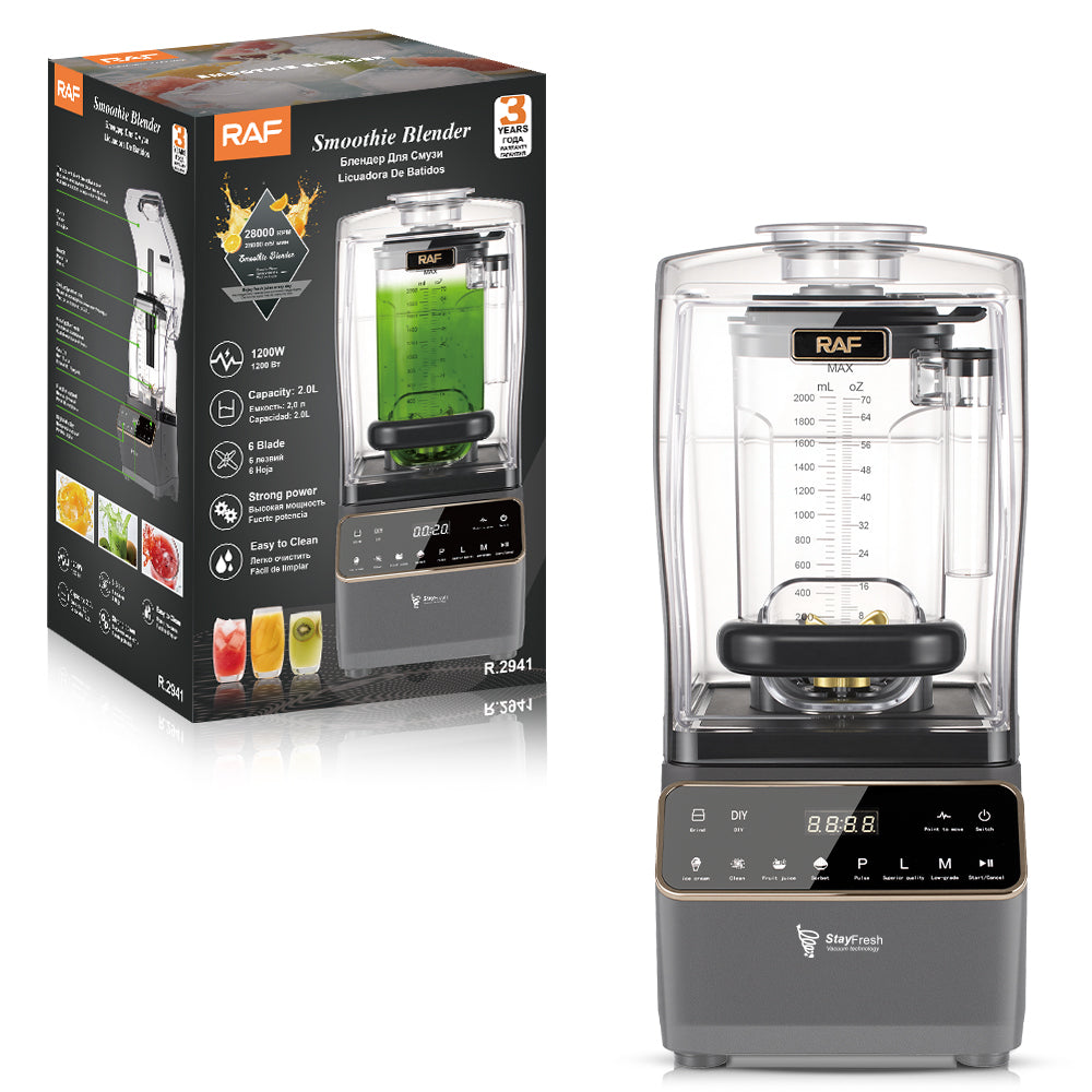 RAF R.2941 Strong Power 6-Blade Kitchen Electric Smoothie Blender – 1200W Commercial Mixer