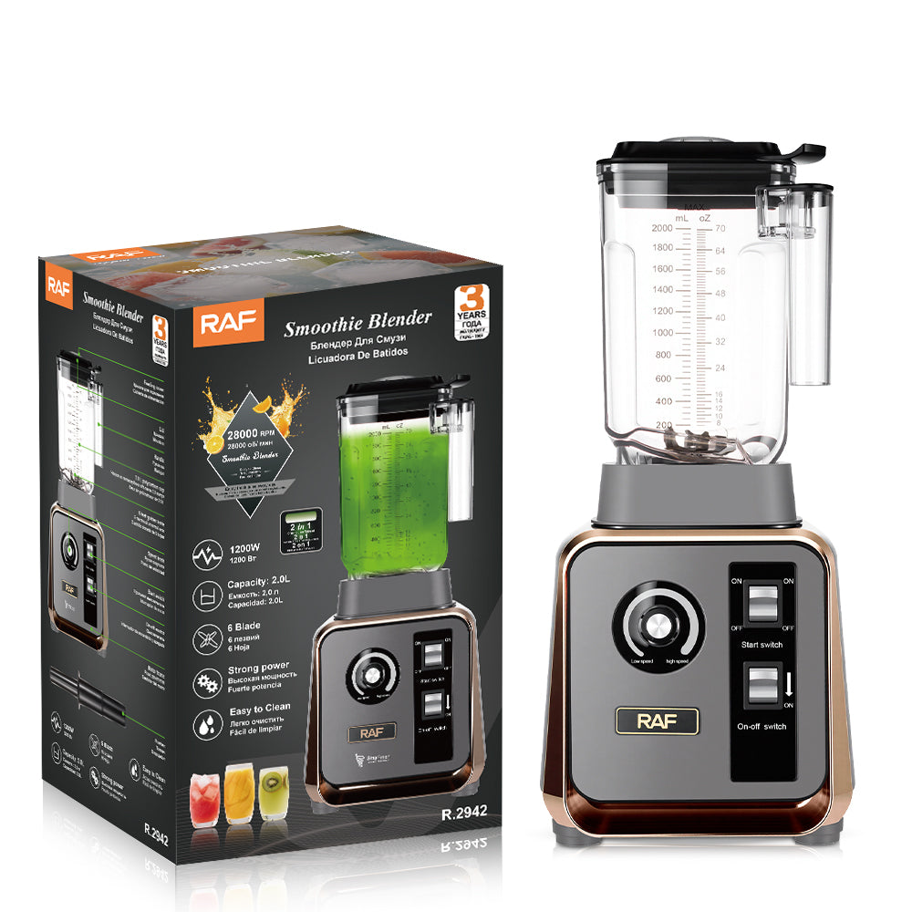 RAF R.2942 Wall-Breaking Juicer Blender – 1200W High-Speed Large Capacity Professional Smoothie & Ice Crushing Machine