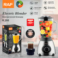 RAF R.295 Heavy-Duty Glass Blender – 1.5L Double Jar Smoothie & Juice Mixer