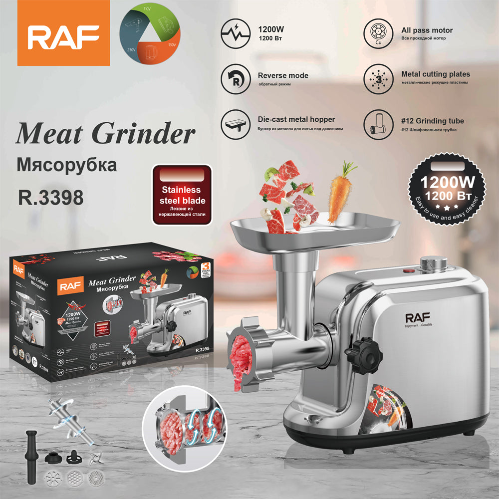 Multi-Functional Meat Grinder RAF R.3398 – Perfect for Dumplings, Sausages & Fresh Minced Meat