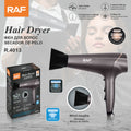 Professional Hair Dryer RAF R.4013  – 2 Speed & 3 Temperature Modes for Salon, Hotel & Home Use