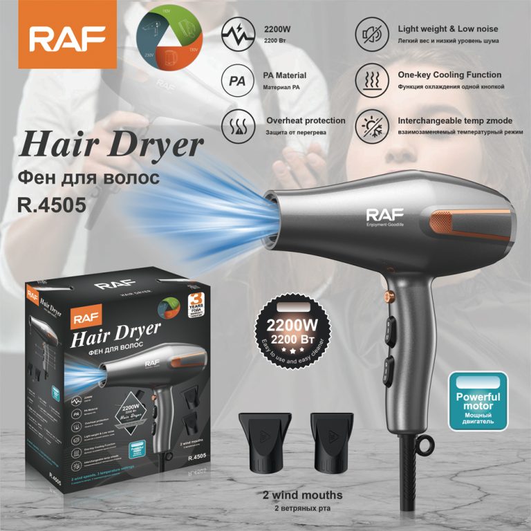 High-Power Hair Dryer RAF R.4505  – Wholesale Professional Hair Dryer for Home & Dorms