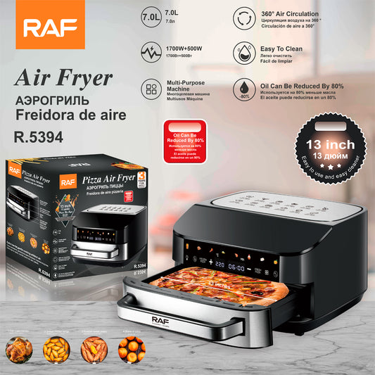 RAF 7L XL Pizza & Multi-Purpose Air Fryer Oven (R.5394) – 1700W Digital Convection Cooker with 13-Inch Cooking Surface