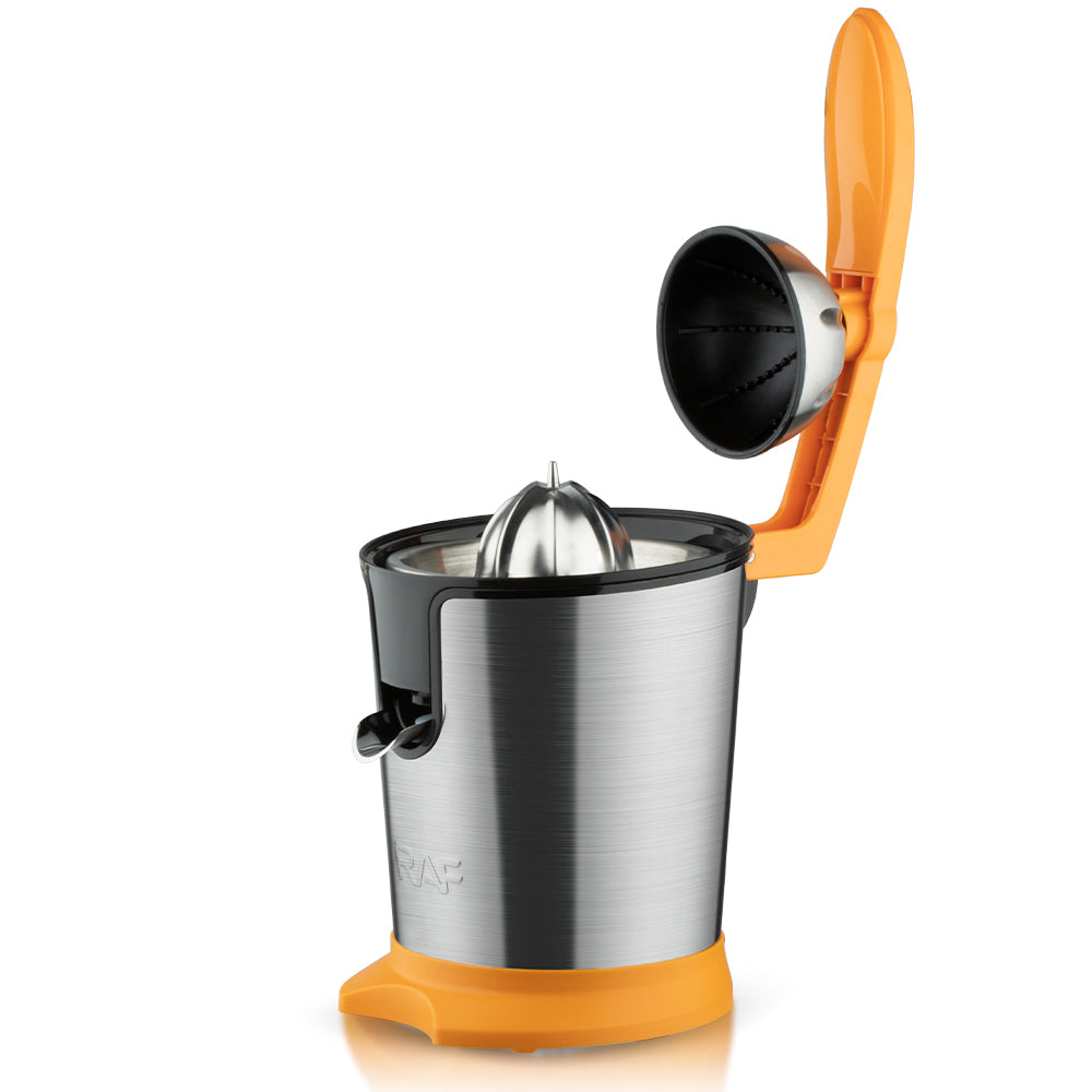 RAF R.623 Electric Stainless Steel Citrus Juicer – 25W Quiet Motor Squeezer