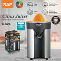 RAF R.624 Stainless Steel Slow Citrus Juicer – Electric Orange & Lemon Juice Extractor, 100W, 400ml Capacity