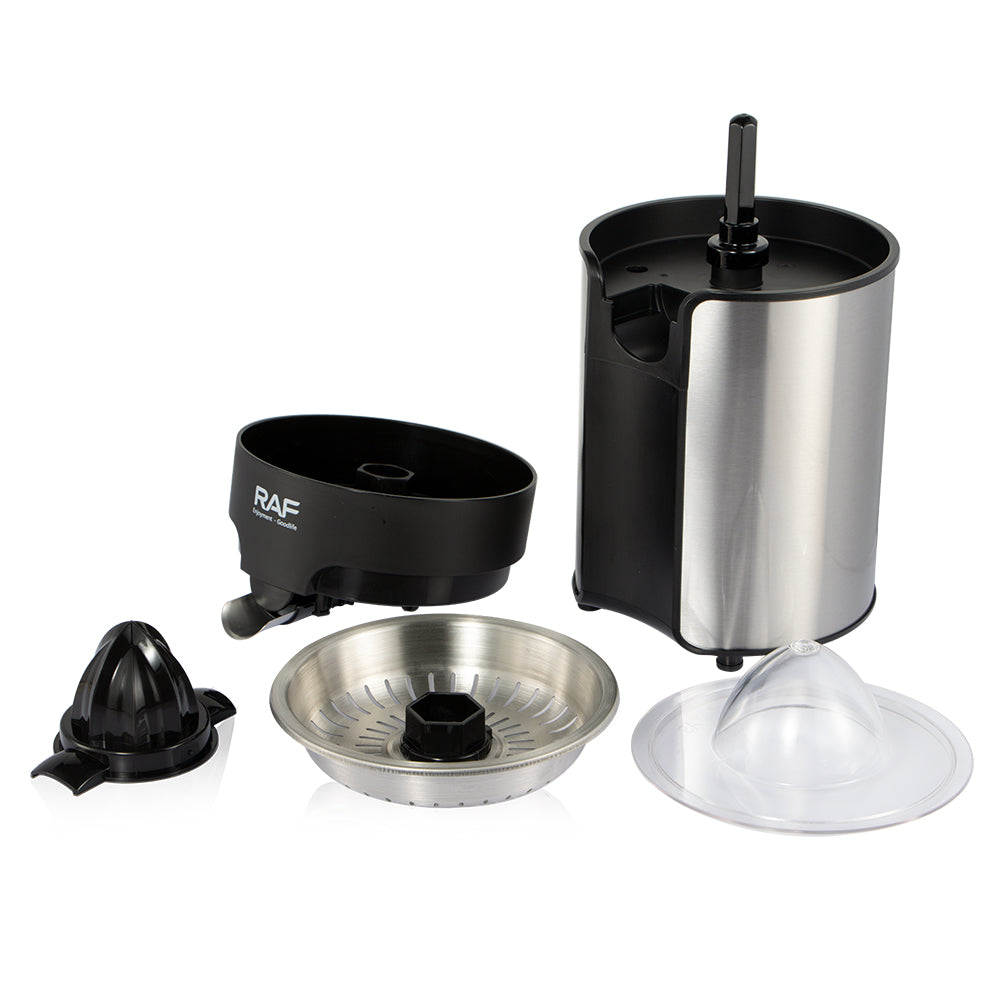 RAF R.624 Stainless Steel Slow Citrus Juicer – Electric Orange & Lemon Juice Extractor, 100W, 400ml Capacity