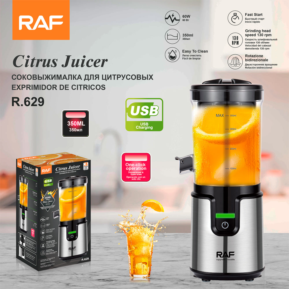 R.629 Citrus Juicer USB Rechargeable Cup Personal Bottle Mini Blender
