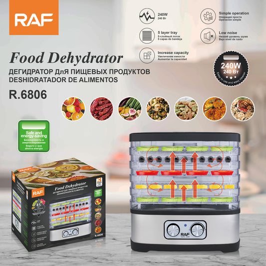 RAF Food Dehydrator Low Noise Energy Saving – Model R.6806