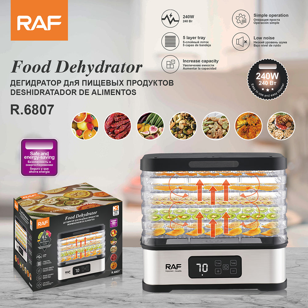 RAF 240W Electric Food Dehydrator 5-Layer Tray – Model R.6807
