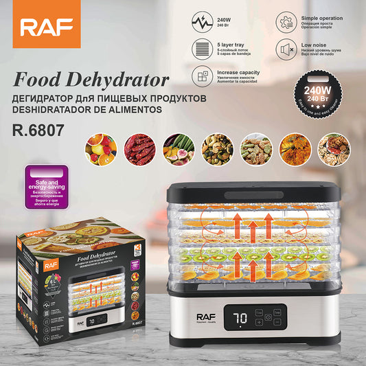 RAF 240W Electric Food Dehydrator 5-Layer Tray – Model R.6807