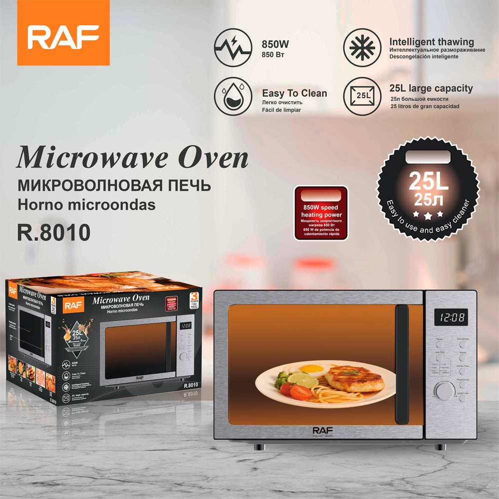 RAF 25L Microwave Oven Fast Heating Microondas – Model R.8010