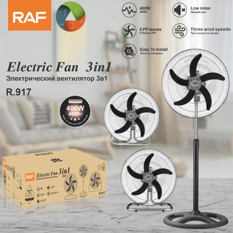 16-Inch Electric Standing Fan – Reliable Cooling with Adjustable Airflow Control RAF R.917