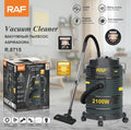 Drum Vacuum Cleaner RAF R.8715- 2100W High Power 21L Wet & Dry Cleaning Machine