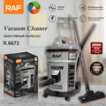 Industrial Wet & Dry Vacuum Cleaner RAF R.6672  – 1400W 25L Commercial Drum Vacuum Cleaner