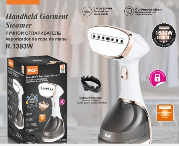 Handheld Garment Steamer RAF R.1393 – 1600W High-Power Portable Steamer with 260ml Removable Water Tank