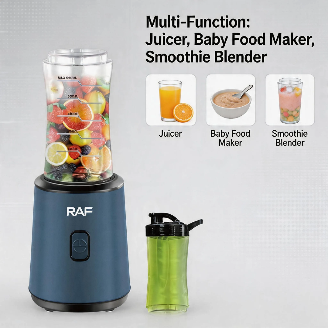 High-Speed Personal Blender | 600ml Sports Bottle | 300W, 23000 RPM