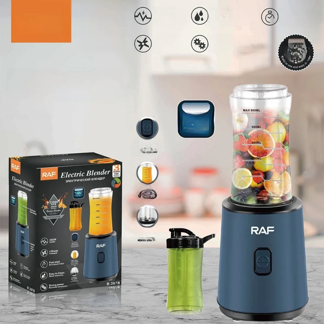 High-Speed Personal Blender | 600ml Sports Bottle | 300W, 23000 RPM
