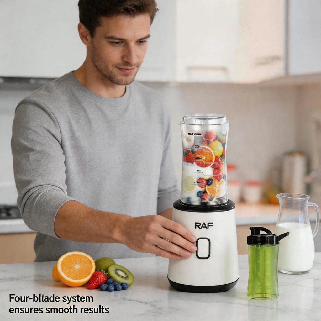 High-Speed Personal Blender | 600ml Sports Bottle | 300W, 23000 RPM