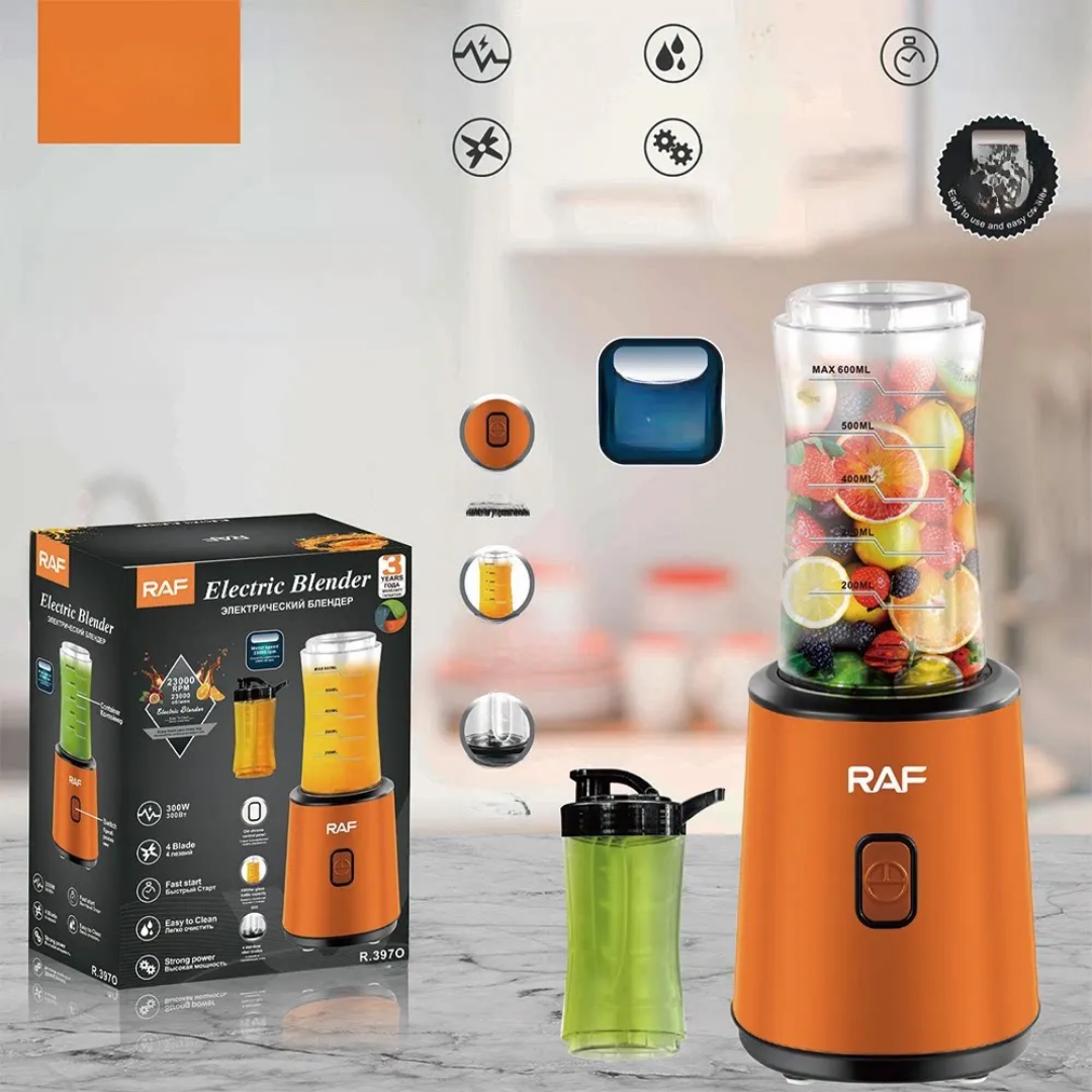 High-Speed Personal Blender | 600ml Sports Bottle | 300W, 23000 RPM